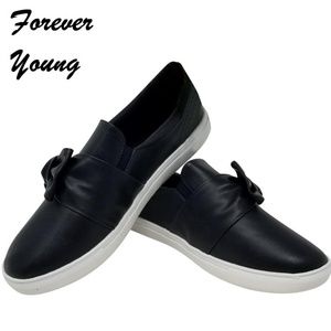 Women's Fashion Bow Walking Shoes, SN-2801, Black